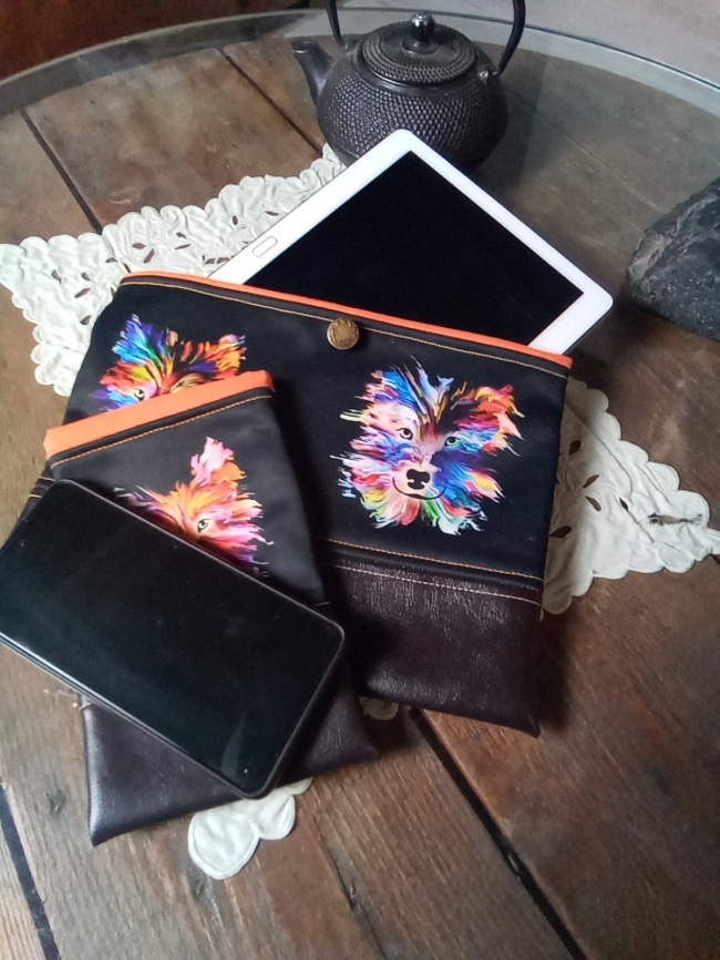 Ensemble rangement multimédia housse tablette universelle